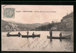 CPA Pont-en-Royans, Partie De Pêche Sur Le Lac De La Bourne  - Pont-en-Royans