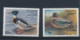 Iceland 1997 MiNr. 862 - 863 Island Birds IX  Red-breasted Merganser, Eurasian Teal 2v  MNH** 15.00 € - Patos