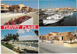 FLEURY PLAGE AUDE - PORT, LES CABANES DE FLEURY, FLAMME DE LA VILLE 1995 ( TIMBRE RENE CLAIR LES BELLES DE NUIT, BRIAT ) - Covers & Documents