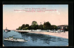 AK Niederwalluf A. Rhein, Restaurant Und Pension Hotel Zum Schwan  - Andere & Zonder Classificatie