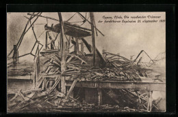 AK Oppau /Pfalz, Die Rauchenden Türmer Der Explosion Am 21. Sept. 1921  - Rampen