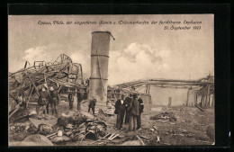 AK Oppau /Pfalz, Der Eingestürzte Kamin U. Trümmerhaufen Der Explosion Am 21. Sept. 1921  - Disasters