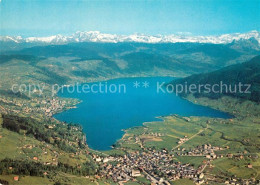 13324565 Aegerisee Aegerisee Unteraegeri Unter-Aegeri ZG Fliegeraufnahme Mit Obe - Sonstige & Ohne Zuordnung