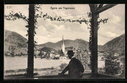 AK Egern /Tegernsee, Ortsansicht Mit Kirche  - Tegernsee