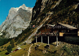 13306045 Grindelwald Bergrestaurant Pfingstegg Mit Wetterhorn Grindelwald - Autres & Non Classés