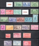 USA 1949-50 Full Year Commemorative MNH Stamps Set 23 Stamps With Airmail.jpeg - Annate Complete