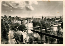 13296525 Zuerich ZH Promenade Sihl Und Limmat Mit Den Alpen Zuerich ZH - Autres & Non Classés