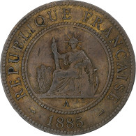 Indochine Française, 1 Centième, 1885, Paris, Bronze, TTB, KM:1 - Otros & Sin Clasificación