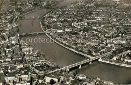 13195285 Basel BS Fliegeraufnahme Mit Rheinbruecken Basel BS - Sonstige & Ohne Zuordnung