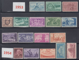 USA 1953-54 Full Year Commemorative MNH Stamps Set With 17 Stamps - Annate Complete
