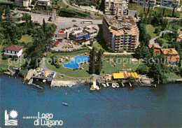 13029895 Bissone Lago Di Lugano Fliegeraufnahme Albergo Lago Di Lugano Bissone - Other & Unclassified