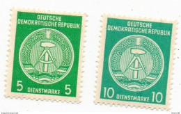 * 2 Timbres - DEUTSCHE DEMOKRATISCHE REPUBLIK DIENSTMARKE 5 Et10 - Ungebraucht