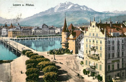 13012805 Luzern LU Stadtbild Mit Blick Zum Pilatus Luzern - Autres & Non Classés