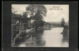 AK Husum, Blick Auf Die Au Mit Alter Hütte  - Husum