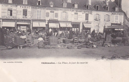 Chateaudun (28 Eure Et Loir) La Place Jour De Marché - édit. Laussedat Carte Précurseur - Chateaudun