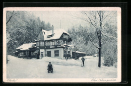 AK Oberhof, Schlittenfahrt An Der Oberen Schweizerhütte Im Schnee  - Oberhof