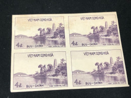 VIET NAM SOUTH STAMPS (Not Imperf.1959-TEMPLE THIEN MU 1 Block)4 STAMPS Rare - Viêt-Nam