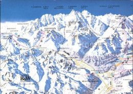 11871601 Oberengadin GR Panoramakarte Diavolezza P. Cambrena Palue Zuppo Bernina - Autres & Non Classés