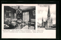 AK Berlin, Schmidts Hotel, Inh. Richard Rath, Neustädtische Kirchstr. 14, Frühstückszimmer  - Mitte