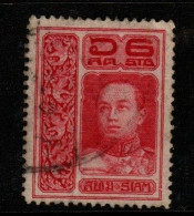 Thailand Cat 148 1912 King Vajiravudh,  Vienna Printing 6 Sat Dark Rose Used - Tailandia