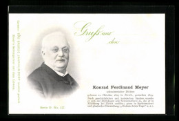 AK Portrait Des Schweizer Dichters Konrad Ferdinand Meyer  - Escritores