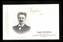 AK Portrait August Strindberg, Schwedischer Schriftsteller  - Writers
