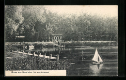 AK Moorlake, Ortsansicht Mit Bootssteg  - Wannsee