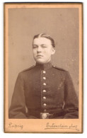 Fotografie Eulenstein, Leipzig, Zeitzer-Strasse 30, Junger Soldat In Uniform  - Personnes Anonymes