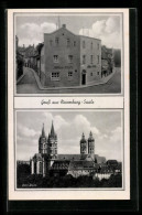 AK Naumburg / Saale, Strassenpartie Am Gasthaus Alter Fritz, Blick Zum Dom  - Naumburg (Saale)