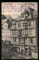 AK Marburg A. L., Altdeutsches Holzhaus Mit Geschäft V. Carl U. Heinrich Unckel  - Marburg