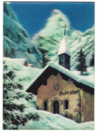 AK 3D-Karte, A Church In Alps  - Fotografie