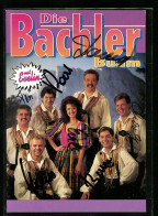 AK Musiker Bachler Buam In Trachten, Autograph  - Musique Et Musiciens