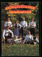AK Musiker Störzelbacher Musikanten Mit Instrumenten Und Trachten  - Música Y Músicos