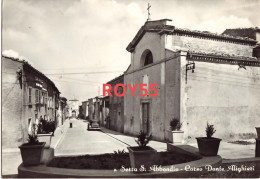 Marche-pesaro Urbino-serra S.abbondio Corso Dante Alighieri Veduta Animata Panoramica Del Corso Anni 50 60 - Otros & Sin Clasificación