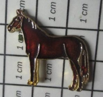 1418B Pin's Pins / Beau Et Rare / ANIMAUX / CHEVAL COULEUR CUIVRE ROUGE - Dieren