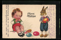 AK Kind Und Osterhase  - Easter