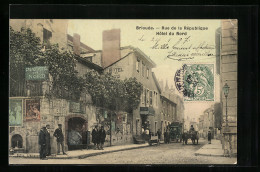 CPA Brioude, Rue De La République, Hôtel Du Nord  - Brioude