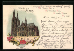 Lithographie Köln, Blick Auf Den Dom  - Autres & Non Classés