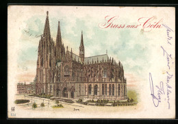 Lithographie Köln, Blick Auf Den Dom  - Other & Unclassified