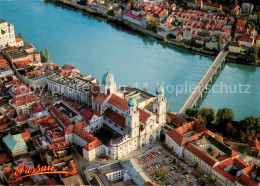 73643706 Passau Fliegeraufnahme Mit Residenzplatz Dom Domplatz Und Innbruecke Pa - Passau