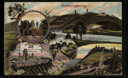 Lithographie Hohensyburg, Ruine Hohensyburg Und Vinkerhurm, Kaiser Wilh. Denkmal  - Sonstige & Ohne Zuordnung