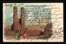 Künstler-AK München, An Der Frauenkirche  - Other & Unclassified