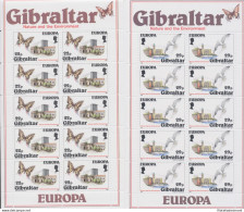 1986 EUROPA CEPT Gibilterra 2  Minifogli "Natura Ed Ambiente" MNH** - Otros & Sin Clasificación