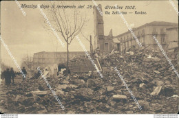 As627 Cartolina Messina Citta' Dopo Il Terremoto Del 1908 Via Solferino - Messina