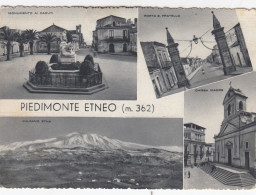 PIEDIMONTE ETNEO-CATANIA- MULTIVEDUTE-  CARTOLINA  VIAGGIATA NEL 1955 - Catania