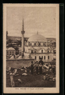 AK Uesküb, Moschee Mit Kuppel Und Minarett  - Macédoine Du Nord