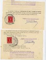 ITALIE 1961 2x DOCUMENTS AVEC MARCA DA BOLLO DE100 LIRES DE FROSINONE - 1961-70: Poststempel