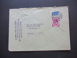 BRD 1953 Posthorn Nr.133 EF Tagesstempel Dortmund Hörde Abs.Stp. Deutscher Siedlerbund Landesgruppe Westf. Lippe Dortmun - Covers & Documents