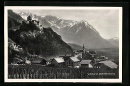 AK Vaduz, Teilansicht Mit Bergpanorama  - Liechtenstein