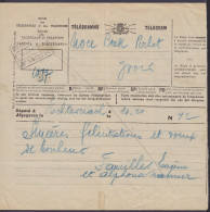 Télégramme Déposé à ECHTERNACH Luxembourg Pour Yvoir - Càd Chemin De Fer Privé [NORD-BELGE /14 JAN 1939/ YVOIR] - Telegramas